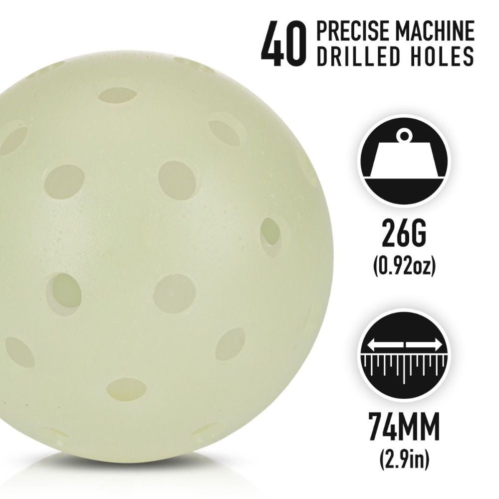 Pickleballsports Franklin Sports Glow in the Dark X-40 Outdoor Pickleballs
