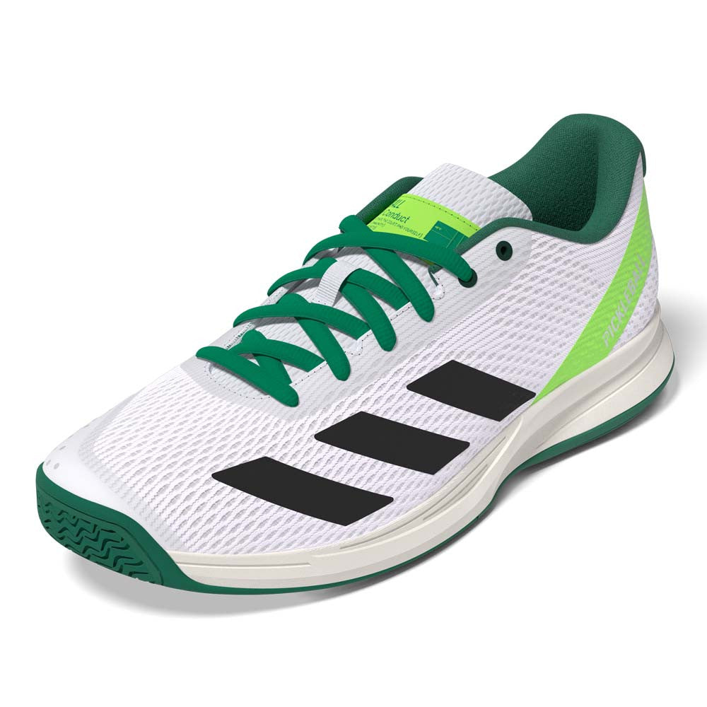 Pickleballsports adidas White/Black/Green Courtflash  Pickleball Shoe