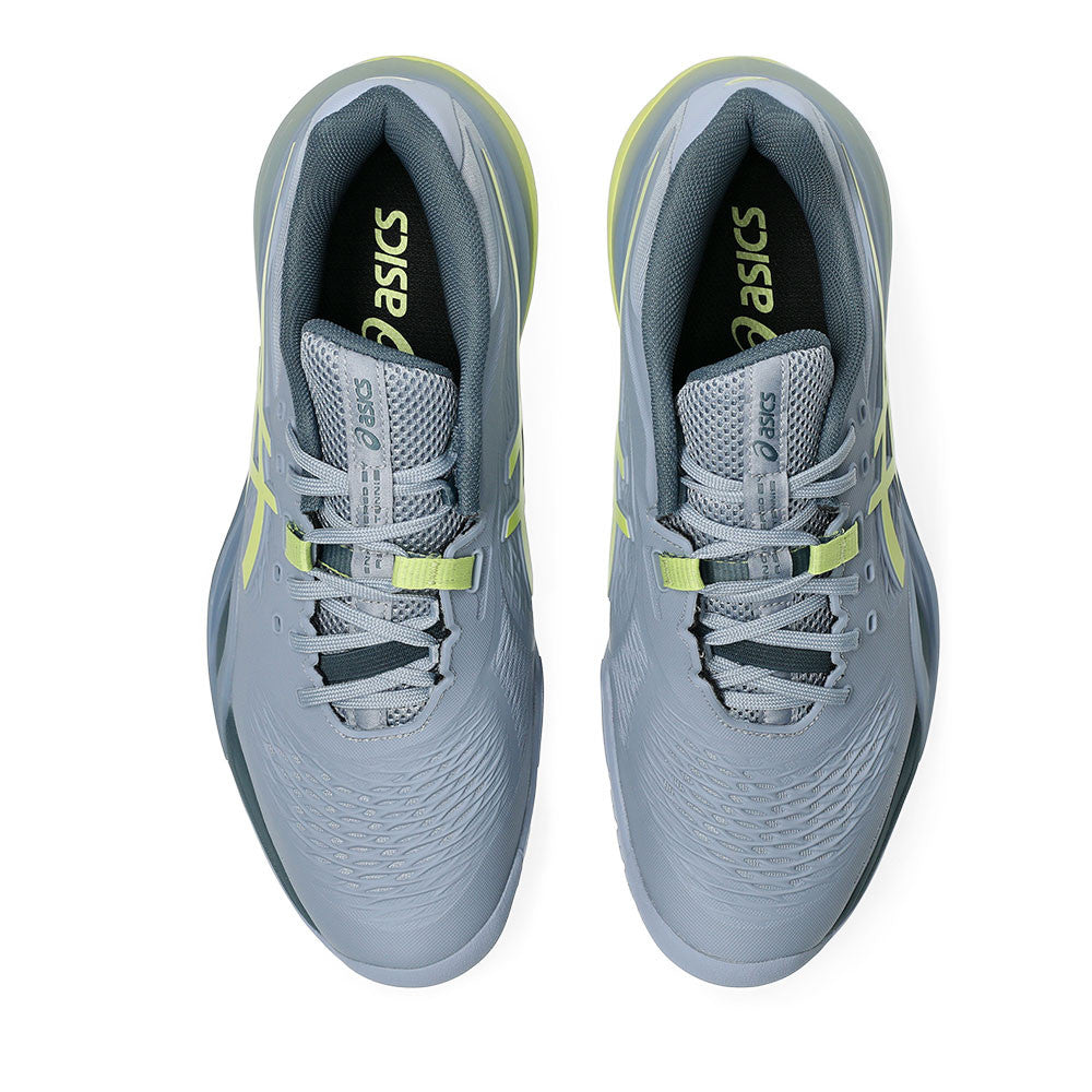 Pickleballsports ASICS Gel-Resolution X 2E  Wide Court Shoe - Grey Blue/Pistachio