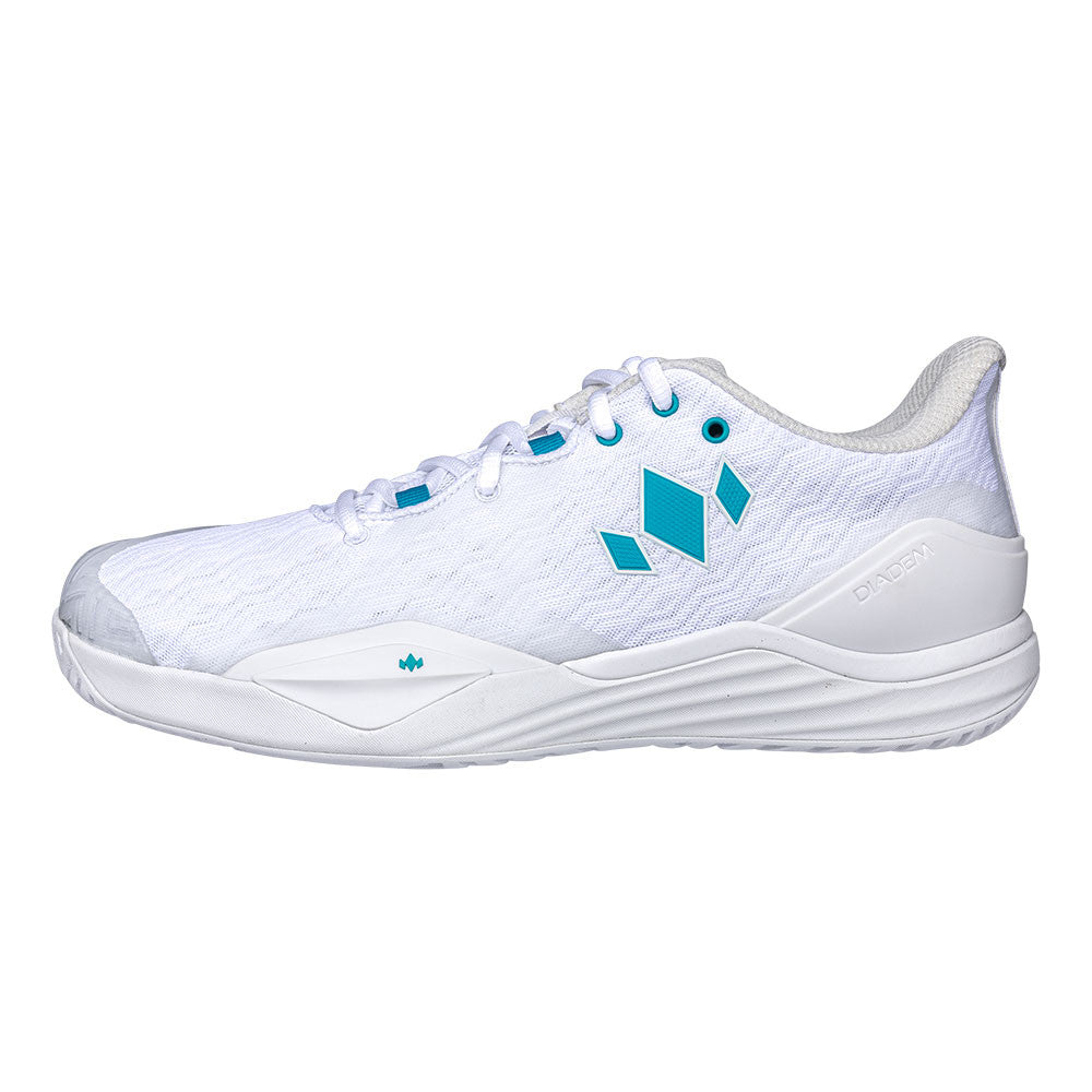 Pickleballsports Diadem Court Burst Court Shoe - Unisex - White/Teal