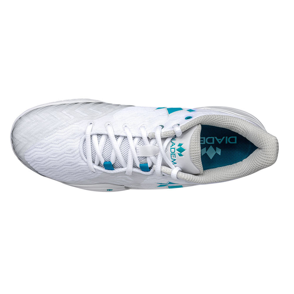 Pickleballsports Diadem Court Burst Court Shoe - Unisex - White/Teal