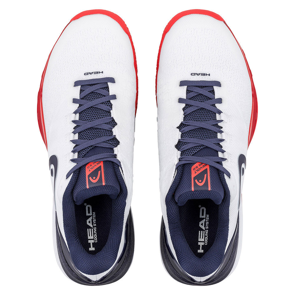 Pickleballsports HEAD Revolt Pro 5.0 Court Shoe - White/Navy/Red