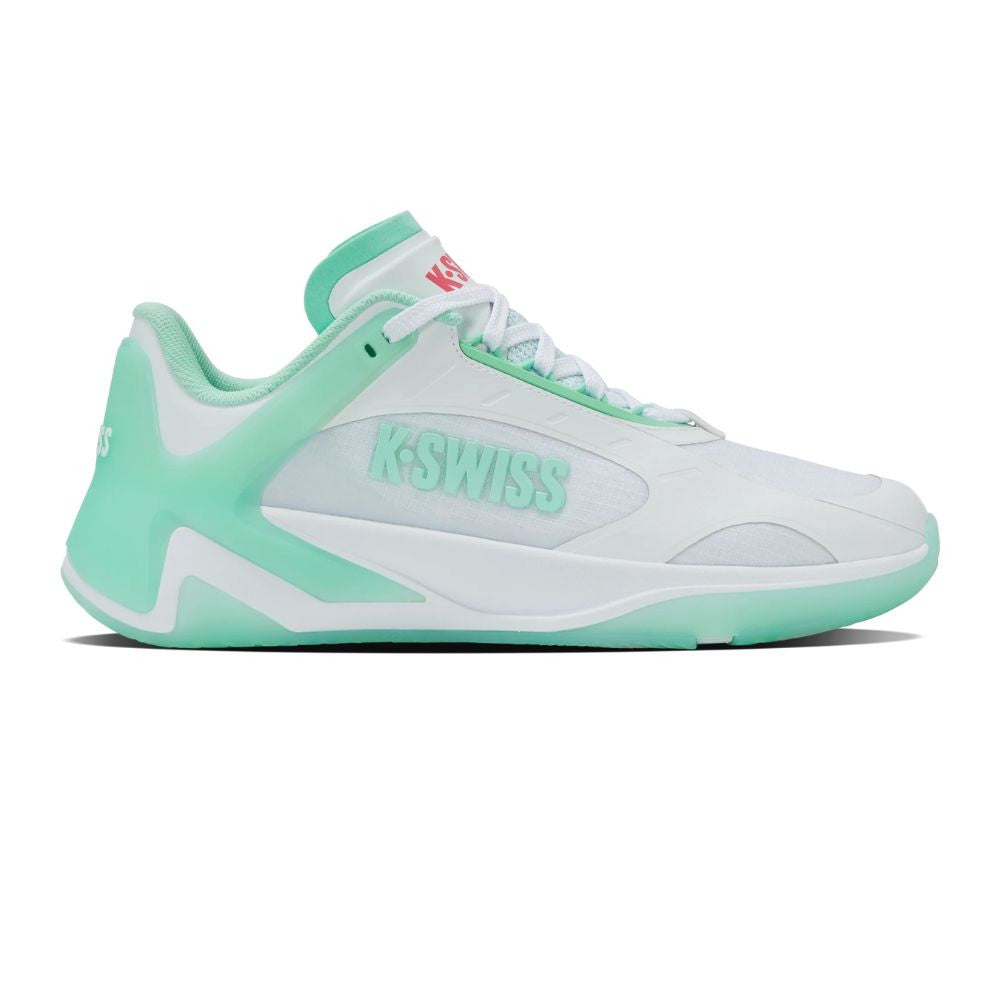 Pickleballsports K-Swiss K-Frame Pickleball Shoe - White/Neon Mint/Hot Neon Pink