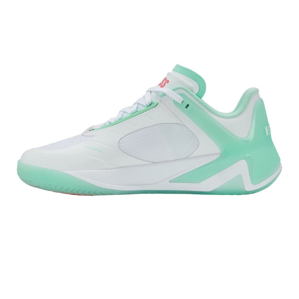 Pickleballsports K-Swiss K-Frame Pickleball Shoe - White/Neon Mint/Hot Neon Pink