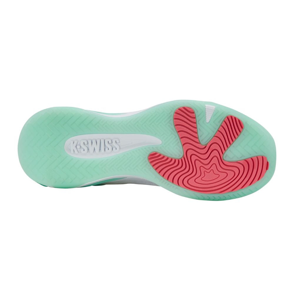 Pickleballsports K-Swiss K-Frame Pickleball Shoe - White/Neon Mint/Hot Neon Pink