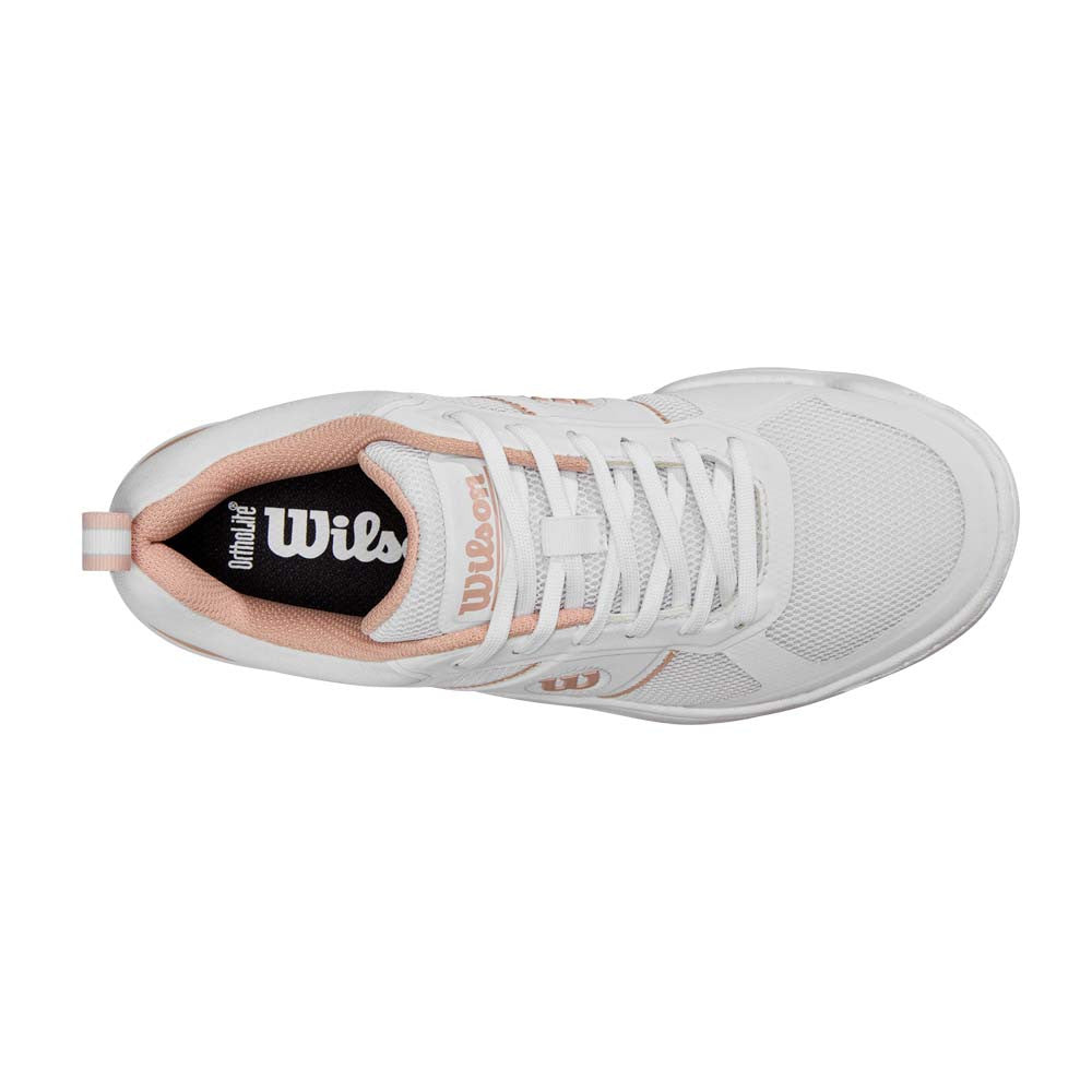 Pickleballsports Wilson Pickle Pro White/White/Cameo Rose  Pickleball Shoe