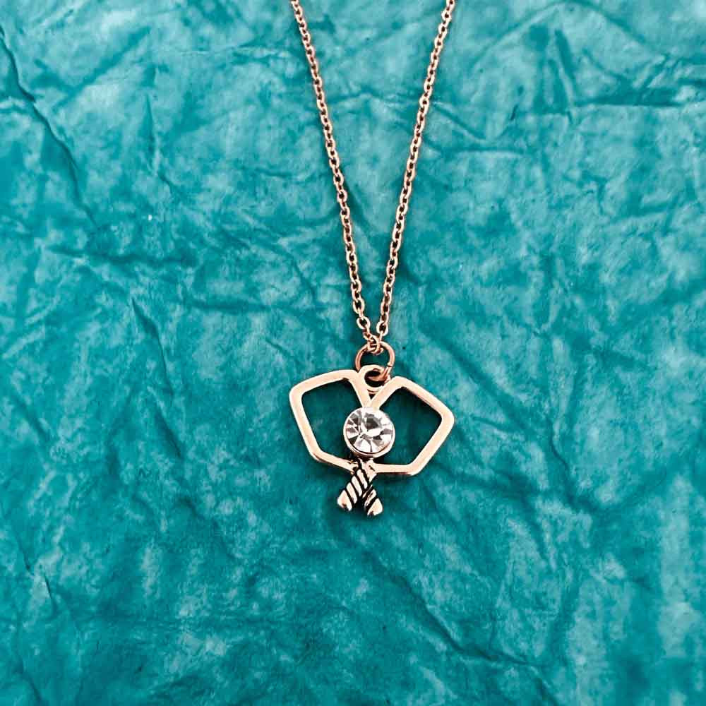 Pickleballsports Born to Rally Paddle Perfect Pickleball Pendant Necklace
