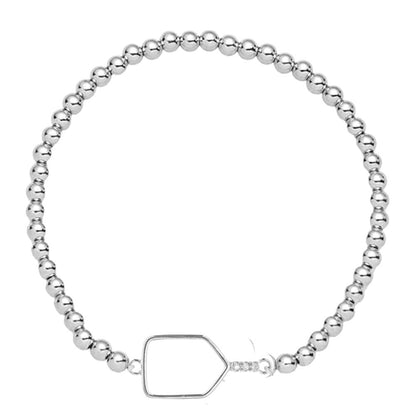 Pickleballsports Born to Rally Pickleball Paddle Beaded Stretch Bracelet