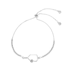 Pickleballsports Born to Rally Pickleball Rhinestone Paddle Bracelet