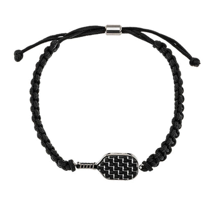 Pickleballsports Born to Rally Pickleball Stainless Steel Carbon Fiber Bracelet