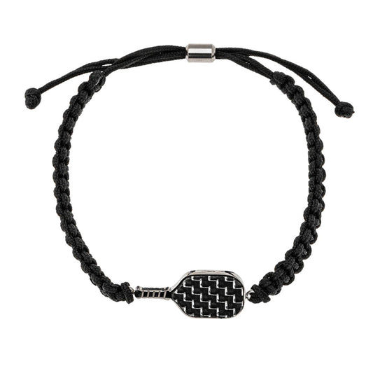 Pickleballsports Born to Rally Pickleball Stainless Steel Carbon Fiber Bracelet