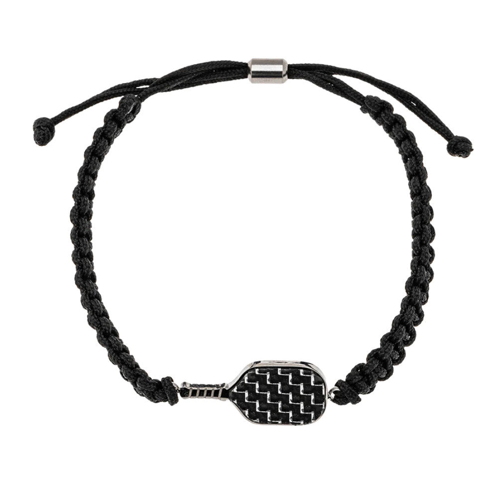 Pickleballsports Born to Rally Pickleball Stainless Steel Carbon Fiber Bracelet