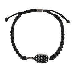 Pickleballsports Born to Rally Pickleball Stainless Steel Carbon Fiber Bracelet