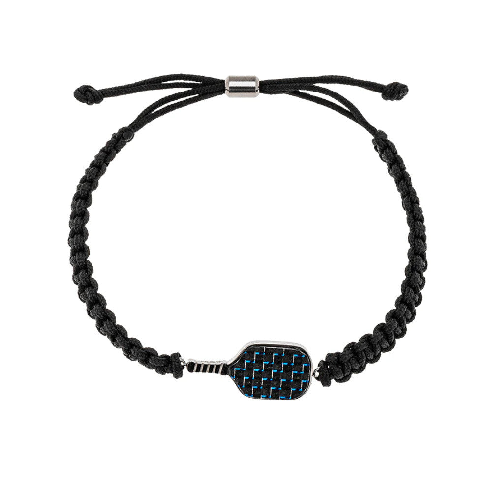 Pickleballsports Born to Rally Pickleball Stainless Steel Carbon Fiber Bracelet