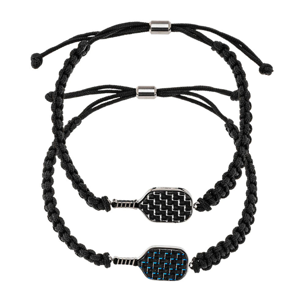 Pickleballsports Born to Rally Pickleball Stainless Steel Carbon Fiber Bracelet