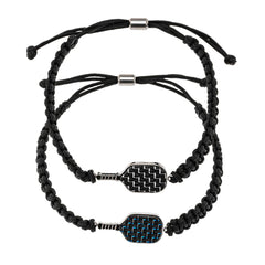 Pickleballsports Born to Rally Pickleball Stainless Steel Carbon Fiber Bracelet