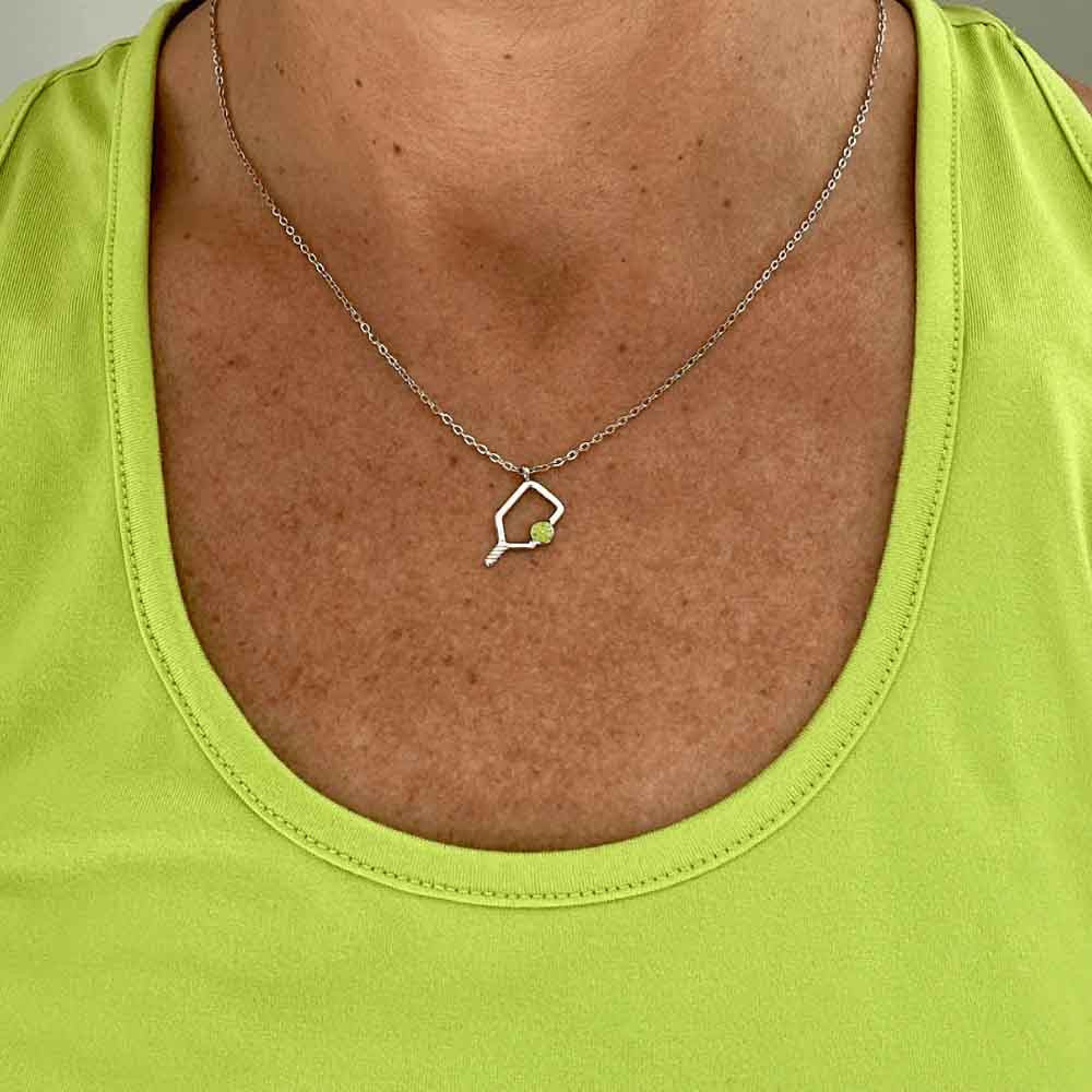 Pickleballsports Born to Rally Color Pop Pickleball Necklace