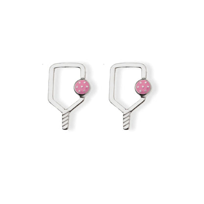 Pickleballsports Born to Rally Color Pop Pickleball Paddle Stud Earrings