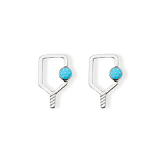 Pickleballsports Born to Rally Color Pop Pickleball Paddle Stud Earrings