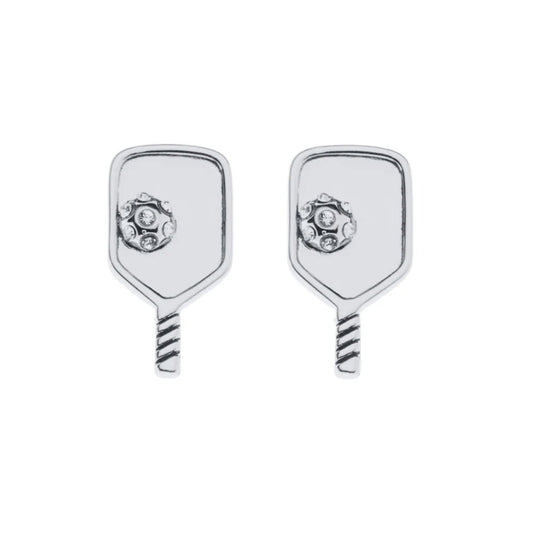 Pickleballsports Born to Rally Pickleball Paddle Stud Earrings