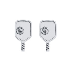 Pickleballsports Born to Rally Pickleball Paddle Stud Earrings