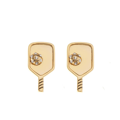 Pickleballsports Born to Rally Pickleball Paddle Stud Earrings