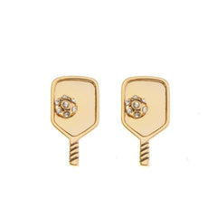 Pickleballsports Born to Rally Pickleball Paddle Stud Earrings