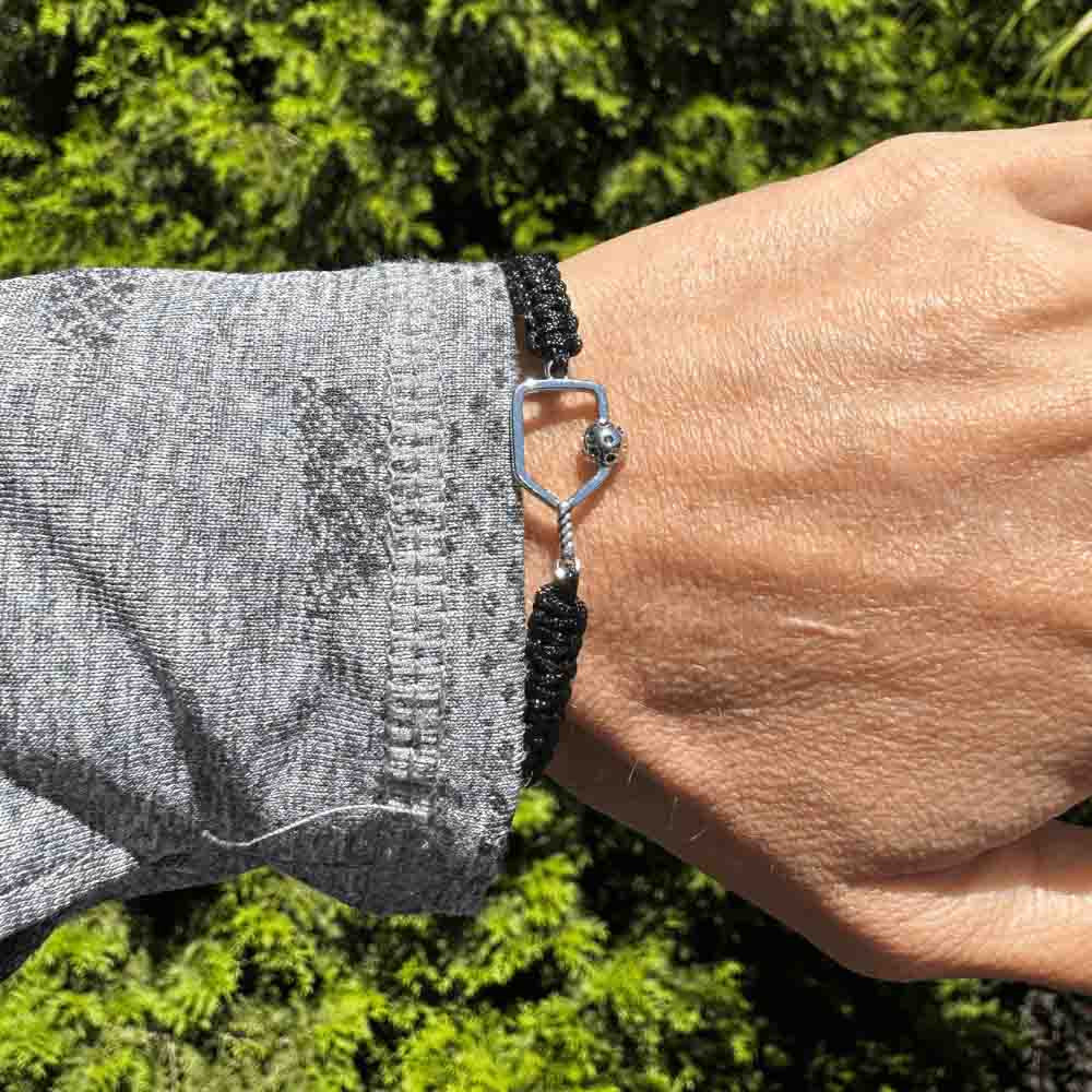 Pickleballsports Born to Rally Pickleball Paddle Adjustable Rope Bracelet