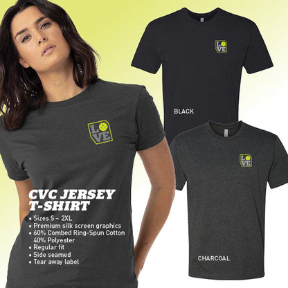 Pickleballsports ZER002 PB Love T-Shirt - Unisex