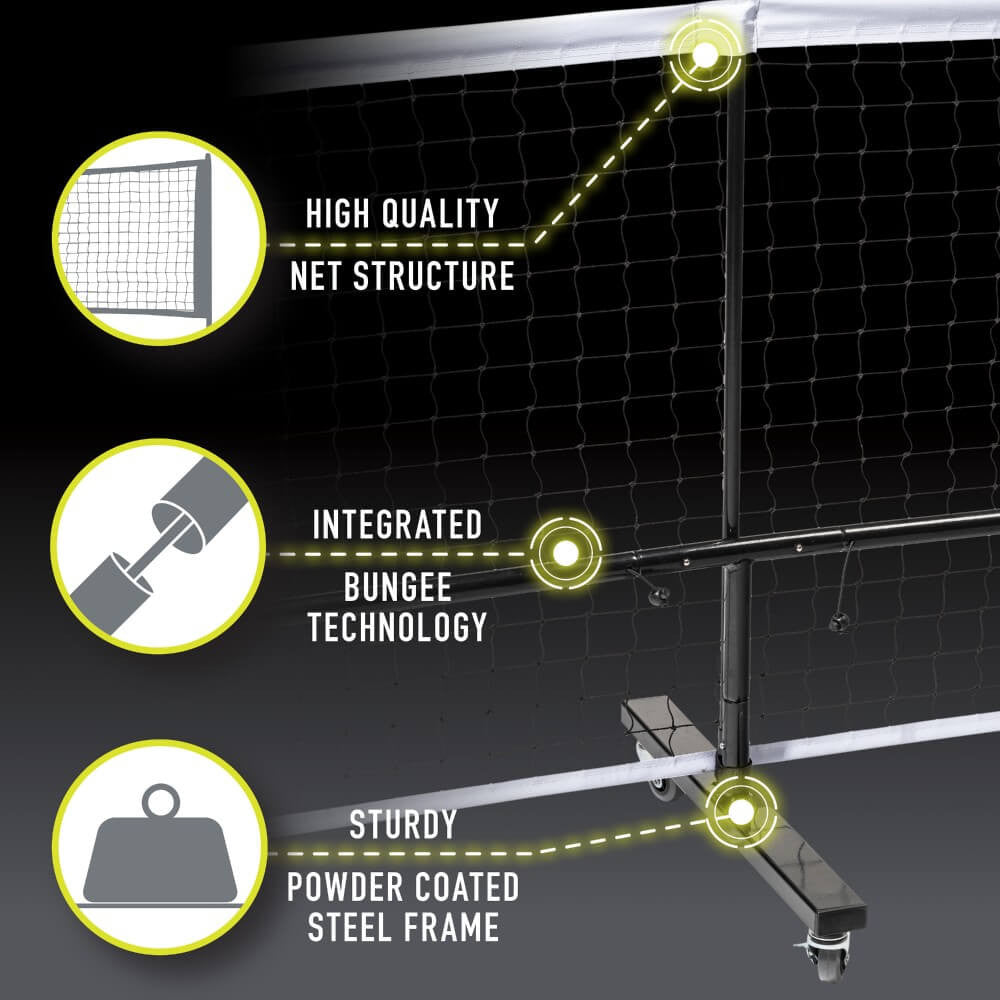 Pickleballsports Franklin Portable Pickleball Net System with Wheels