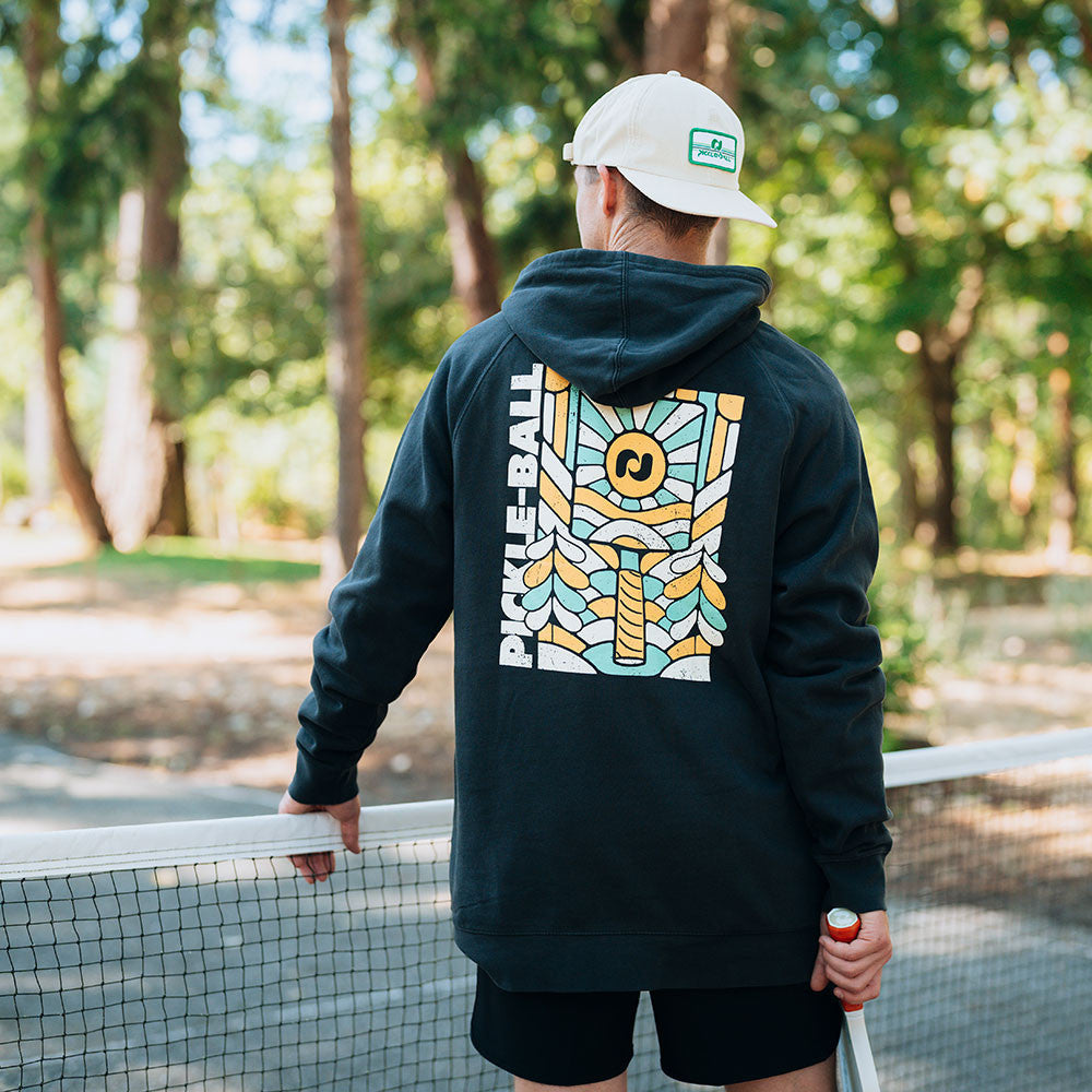 Pickleballsports Heritage Pickle-ball Paddle Hooded Sweatshirt - Unisex