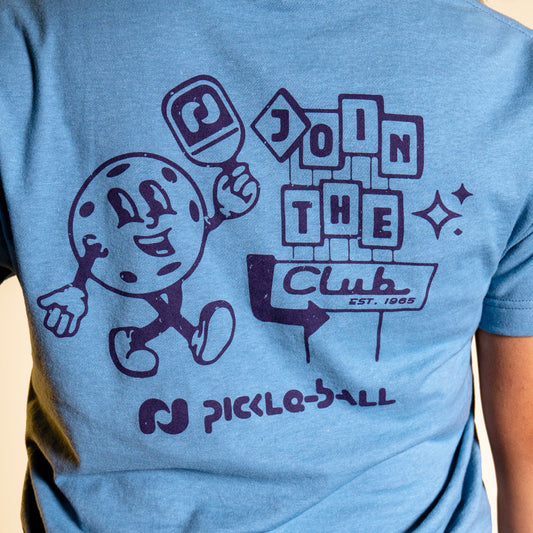 Pickleballsports Heritage Pickle-ball Join The Club Retro Ball Tee
