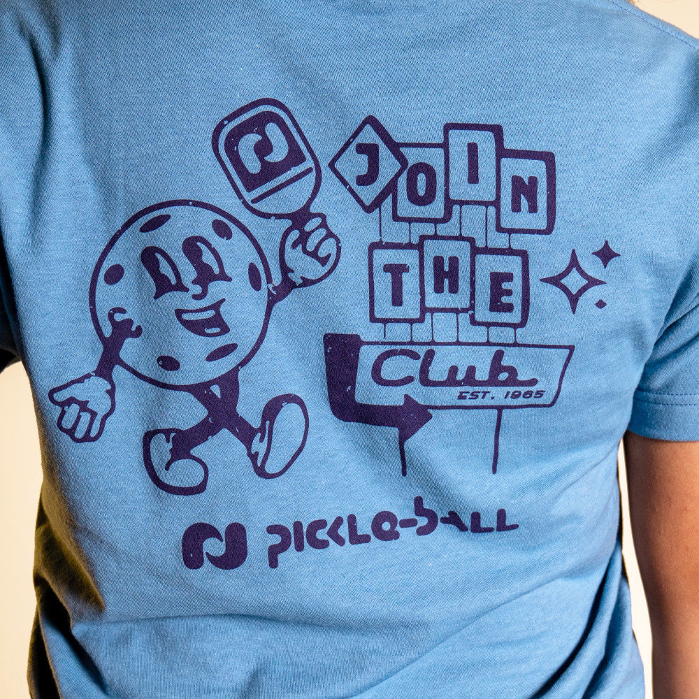 Pickleballsports Heritage Pickle-ball Join The Club Retro Ball Tee