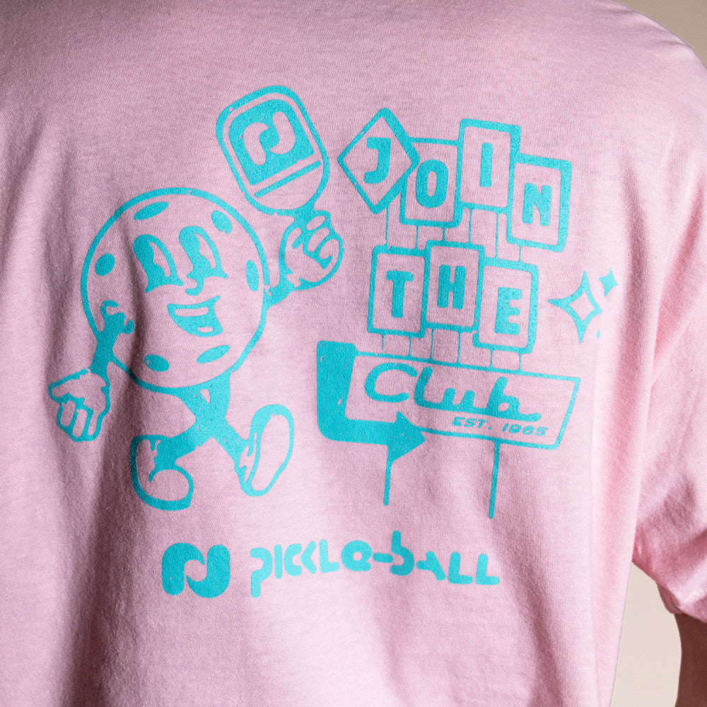 Pickleballsports Heritage Pickle-ball Join The Club Retro Ball Tee