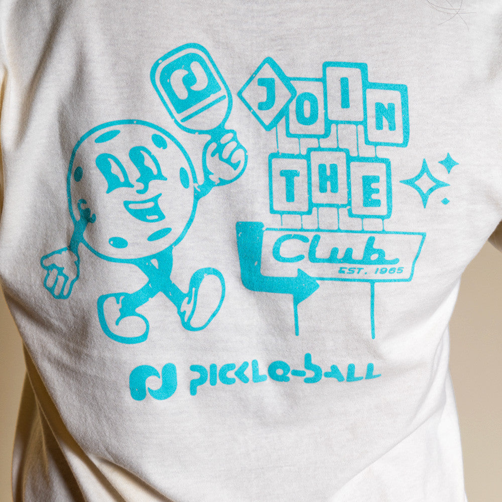 Pickleballsports Heritage Pickle-ball Join The Club Retro Ball Tee
