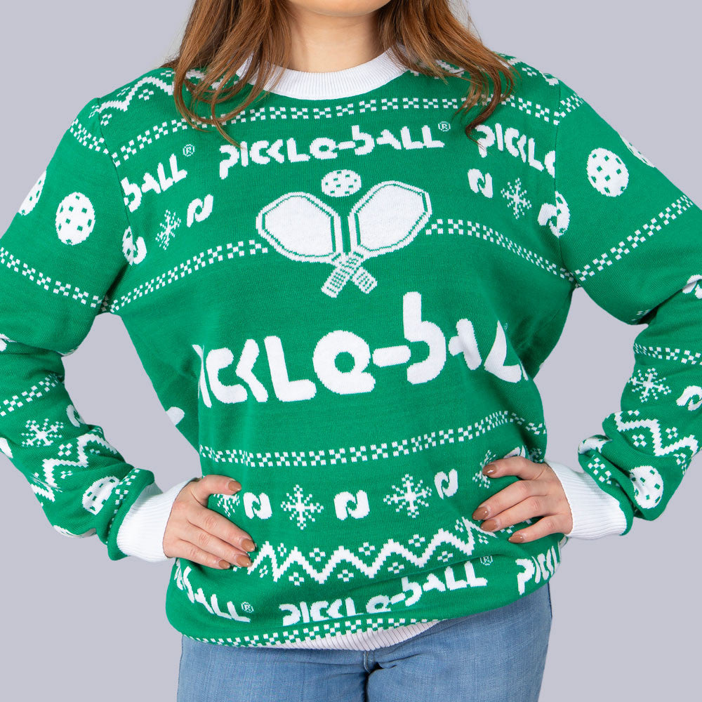 Pickleballsports Heritage Pickle-ball Holiday Sweater