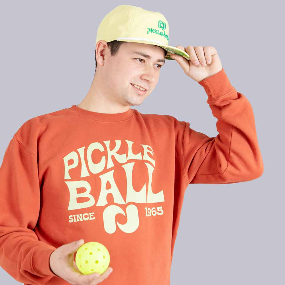 Pickleballsports Heritage Pickle-ball Groovy Crew Neck Sweatshirt