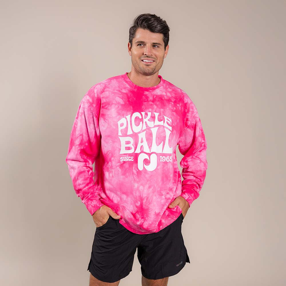 Pickleballsports Heritage Pickle-ball Groovy Crew Neck Sweatshirt