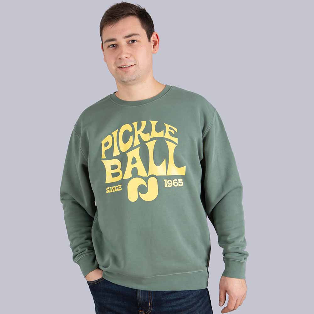 Pickleballsports Heritage Pickle-ball Groovy Crew Neck Sweatshirt
