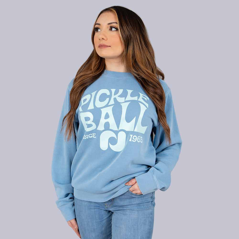 Pickleballsports Heritage Pickle-ball Groovy Crew Neck Sweatshirt