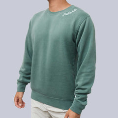 Pickleballsports Heritage Pickle-ball Embroidered Cursive Crew Neck Sweatshirt