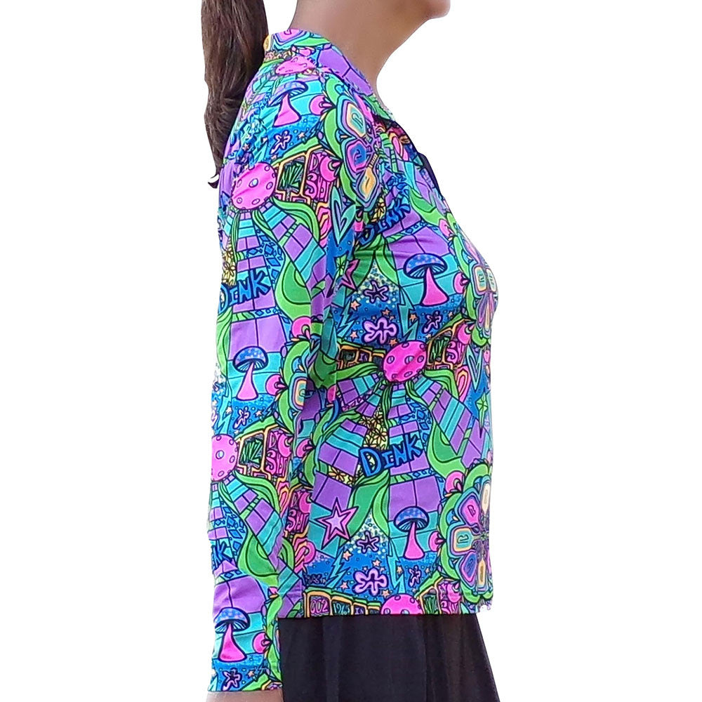 Pickleballsports Pickleball Bella  Groovy Quarter Zip Long Sleeve Shirt