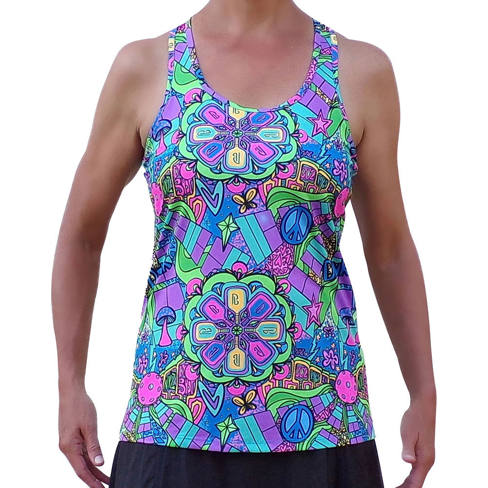 Pickleballsports Pickleball Bella  Groovy Racerback Tank