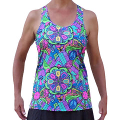 Pickleballsports Pickleball Bella  Groovy Racerback Tank