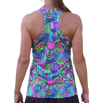 Pickleballsports Pickleball Bella  Groovy Racerback Tank