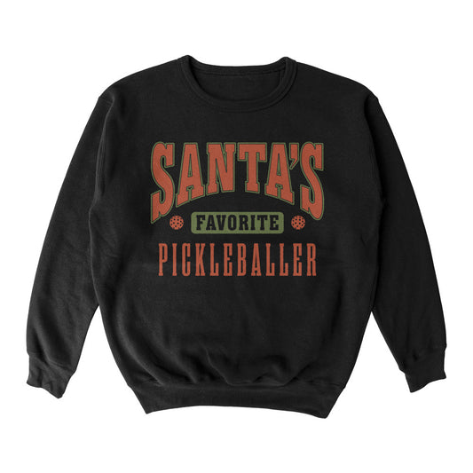 Pickleballsports Wallflower Santa Favorite Crewneck Sweatshirt - Unisex