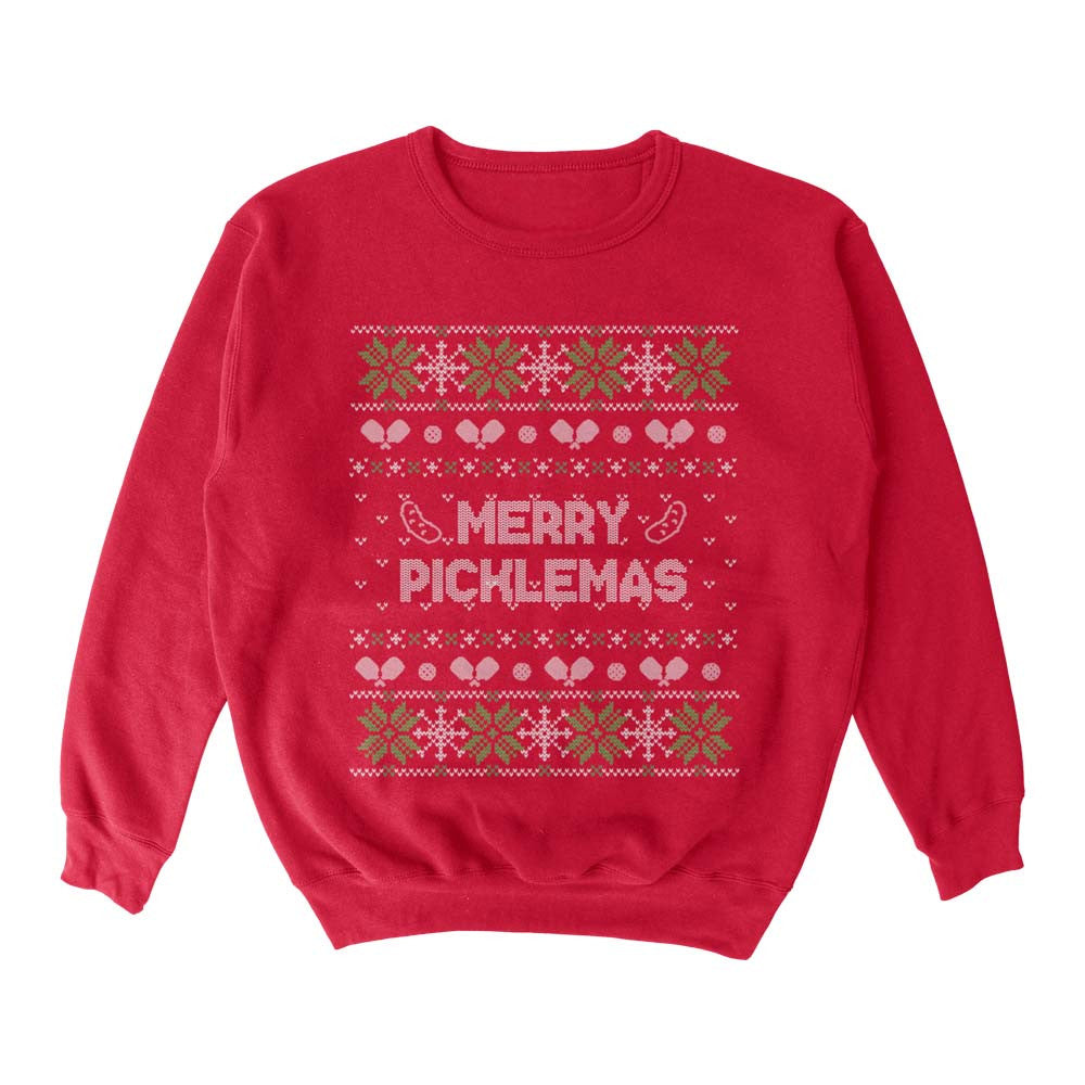 Pickleballsports Wallflower Merry Xmas Fairisle Crewneck Sweatshirt - Unisex